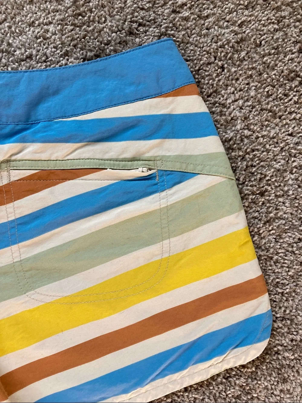 Patagonia Wavefarer Boardshorts Water Ribbons Stripe Print Quick Dry sz 2